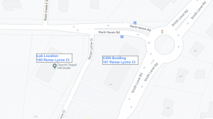 Google maps screenshot of the CIDD and TEAACH building locations